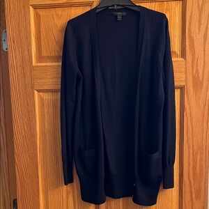 J. Crew Classic Navy Wool Long Cardigan